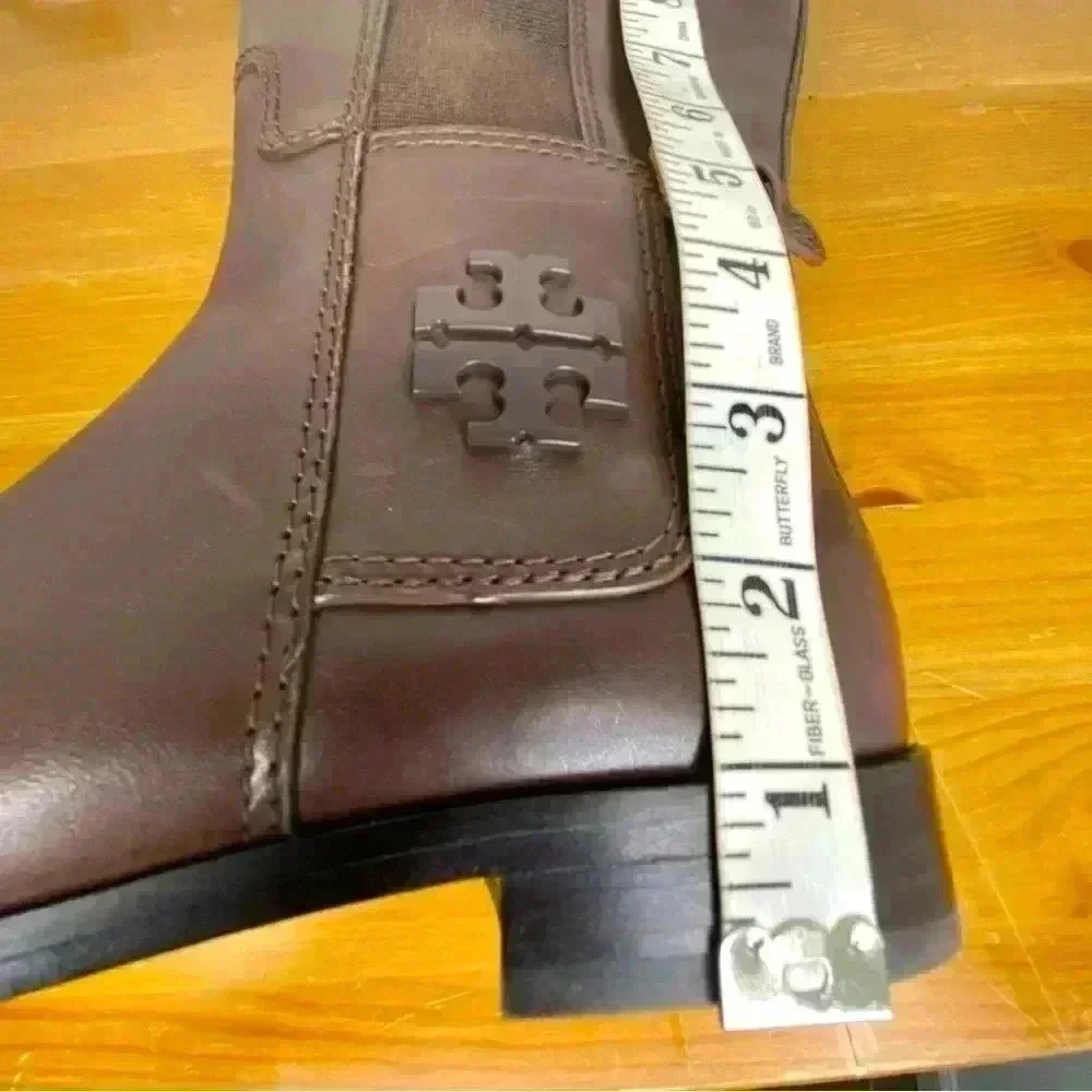 NEW Tory Burch Wyatt Leather Riding Boot in Chocolate Women’s Size 7M